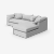Sofa sectional 2 pieces 